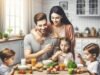 Nutrition for kids - a balanced plate of fruits, vegetables, grains, dairy, and protein.