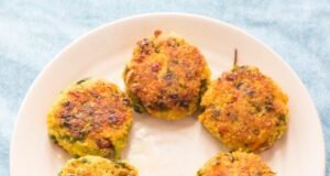 A plate of tasty and healthy foxtail millet cutlet