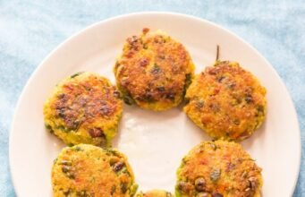 A plate of tasty and healthy foxtail millet cutlet