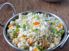 Little Millet Upma – a wholesome, gluten-free twist on traditional upma made with little millet and fresh vegetables.