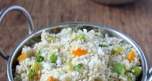 Little Millet Upma – a wholesome, gluten-free twist on traditional upma made with little millet and fresh vegetables.