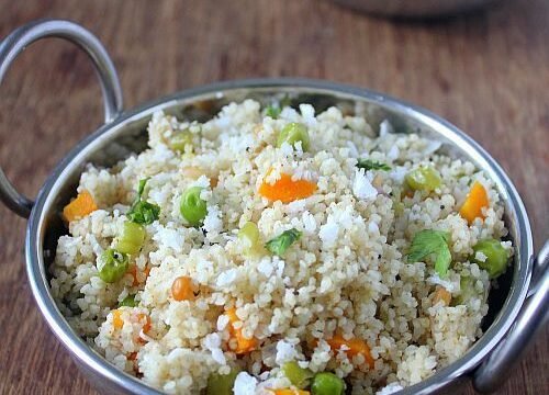 Little Millet Upma – a wholesome, gluten-free twist on traditional upma made with little millet and fresh vegetables.
